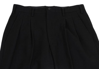 Yohji Yamamoto POUR HOMME Wool Nylon Pants Black Size L