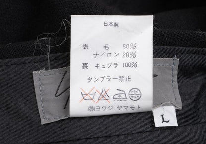 Yohji Yamamoto POUR HOMME Wool Nylon Pants Black Size L