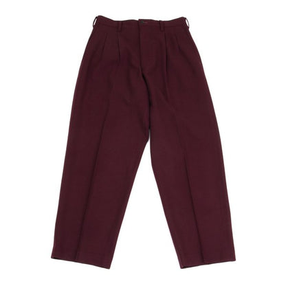 Yohji Yamamoto PH Wool Nylon Tuck Pants Bordeaux Size M