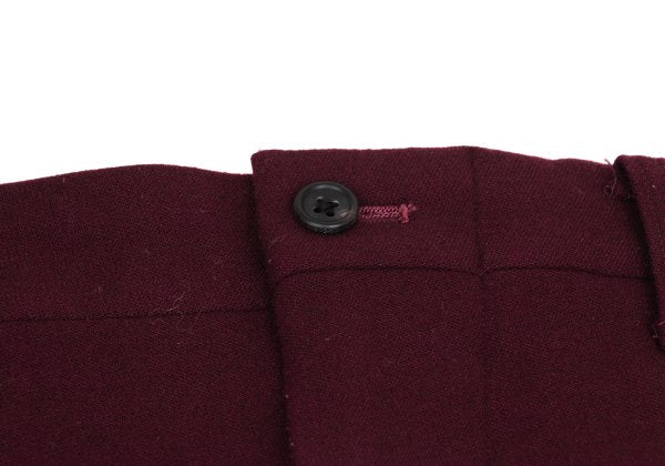Yohji Yamamoto PH Wool Nylon Tuck Pants Bordeaux Size M
