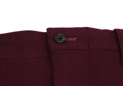 Yohji Yamamoto PH Wool Nylon Tuck Pants Bordeaux Size M