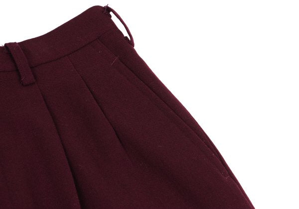 Yohji Yamamoto PH Wool Nylon Tuck Pants Bordeaux Size M