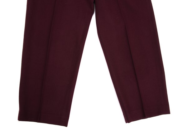 Yohji Yamamoto PH Wool Nylon Tuck Pants Bordeaux Size M