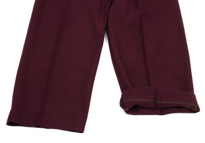 Yohji Yamamoto PH Wool Nylon Tuck Pants Bordeaux Size M