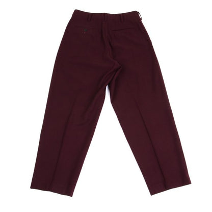 Yohji Yamamoto PH Wool Nylon Tuck Pants Bordeaux Size M