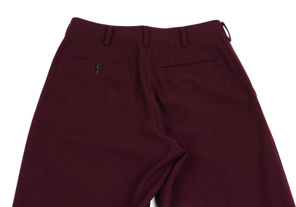 Yohji Yamamoto PH Wool Nylon Tuck Pants Bordeaux Size M