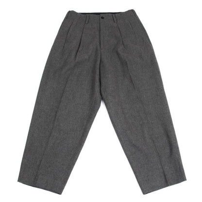 Yohji Yamamoto PH Felt Wool Tuck Tapered Pants Gray Size S