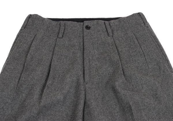 Yohji Yamamoto PH Felt Wool Tuck Tapered Pants Gray Size S