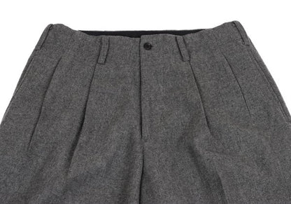 Yohji Yamamoto PH Felt Wool Tuck Tapered Pants Gray Size S