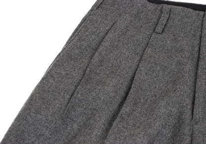 Yohji Yamamoto PH Felt Wool Tuck Tapered Pants Gray Size S