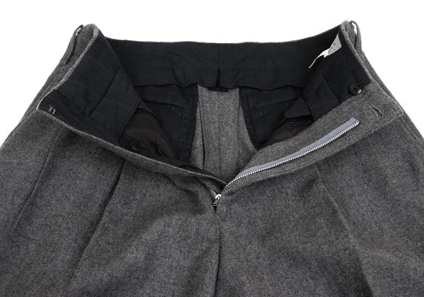 Yohji Yamamoto PH Felt Wool Tuck Tapered Pants Gray Size S