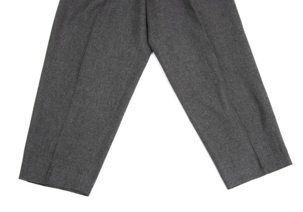 Yohji Yamamoto PH Felt Wool Tuck Tapered Pants Gray Size S