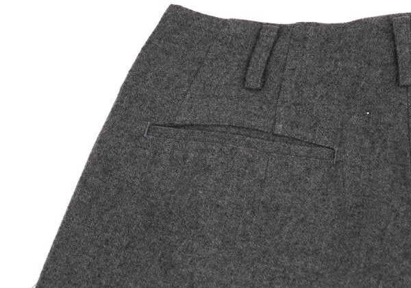 Yohji Yamamoto PH Felt Wool Tuck Tapered Pants Gray Size S