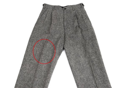 Yohji Yamamoto POUR HOMME Black Wool Two-Tuck Pants Size S