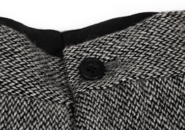 Yohji Yamamoto POUR HOMME Black Wool Two-Tuck Pants Size S