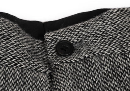 Yohji Yamamoto POUR HOMME Black Wool Two-Tuck Pants Size S