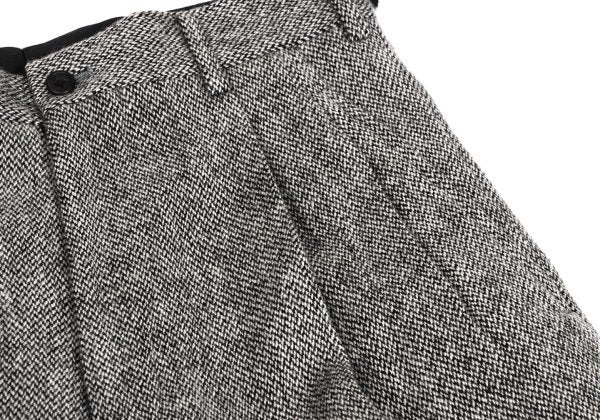 Yohji Yamamoto POUR HOMME Black Wool Two-Tuck Pants Size S