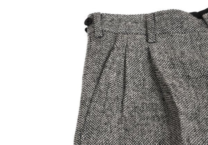 Yohji Yamamoto POUR HOMME Black Wool Two-Tuck Pants Size S