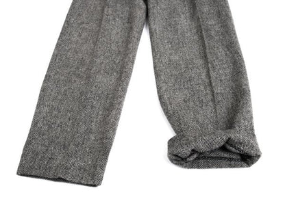 Yohji Yamamoto POUR HOMME Black Wool Two-Tuck Pants Size S