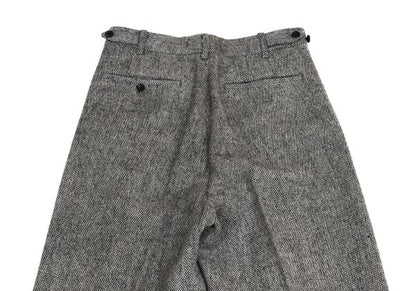 Yohji Yamamoto POUR HOMME Black Wool Two-Tuck Pants Size S