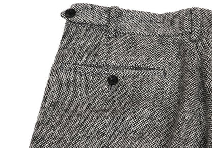 Yohji Yamamoto POUR HOMME Black Wool Two-Tuck Pants Size S
