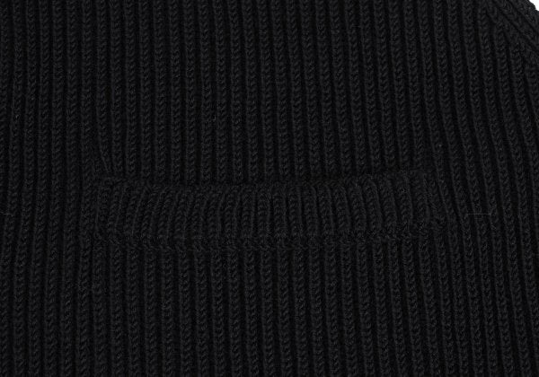 Y's for men Wool Front Knit Panel Vest Black Size M