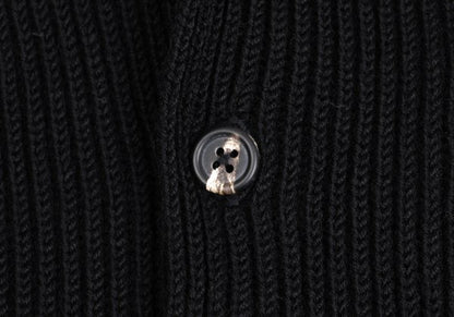Y's for men Wool Front Knit Panel Vest Black Size M