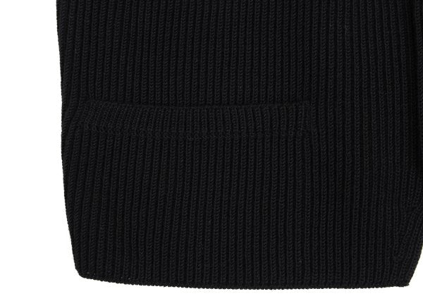 Y's for men Wool Front Knit Panel Vest Black Size M