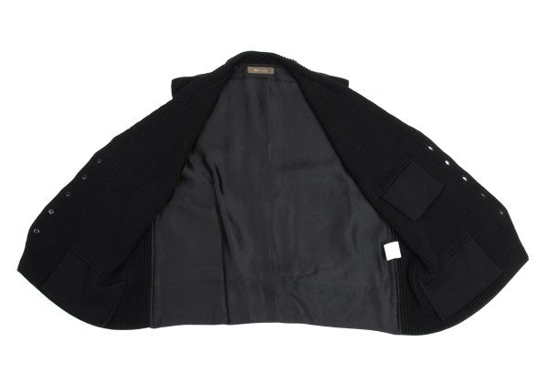 Y's for men Wool Front Knit Panel Vest Black Size M