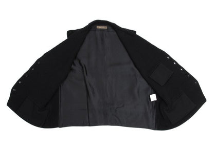 Y's for men Wool Front Knit Panel Vest Black Size M