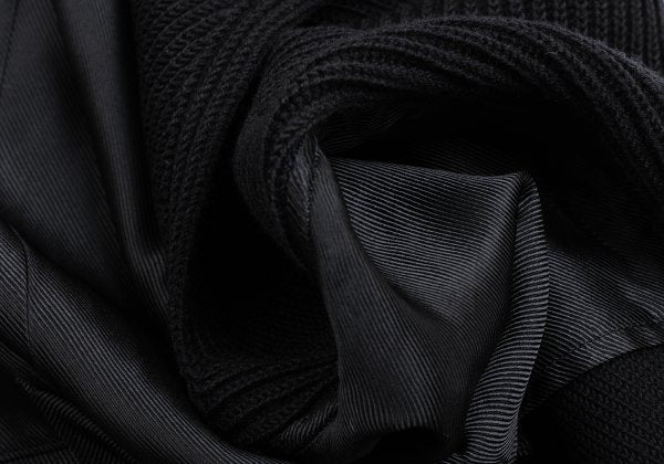 Y's for men Wool Front Knit Panel Vest Black Size M