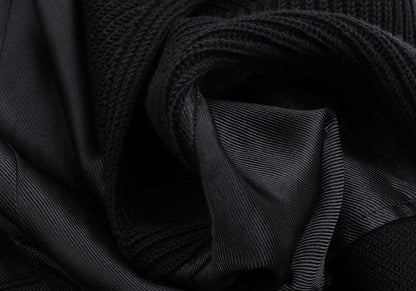 Y's for men Wool Front Knit Panel Vest Black Size M