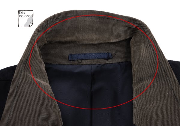 Y's for men Corduroy Panel Jacket Blue Size S