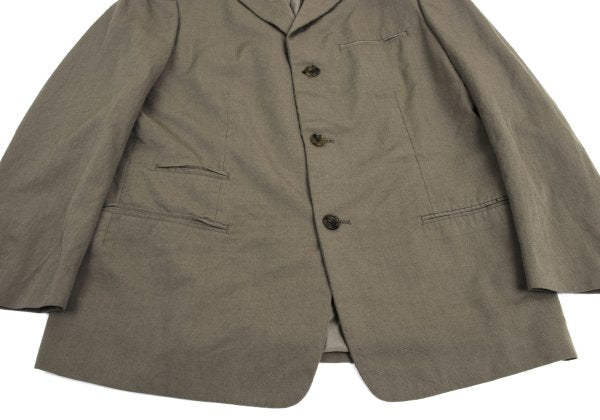 Y's for men Welt Pocket Wool Gabardine Jacket Mocha Size 2