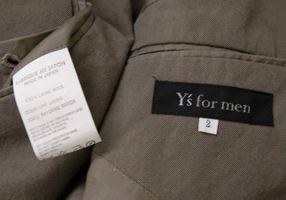 Y's for men Welt Pocket Wool Gabardine Jacket Mocha Size 2