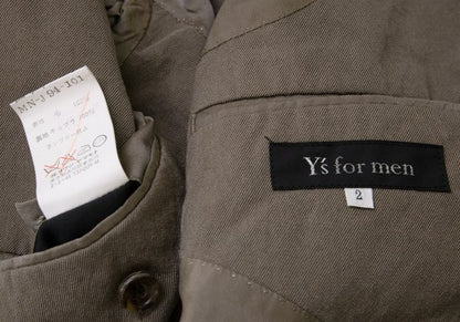 Y's for men Welt Pocket Wool Gabardine Jacket Mocha Size 2