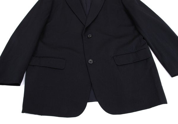 Y's for men 95AW Wool Gabardine Tailored Blazer Navy Size M