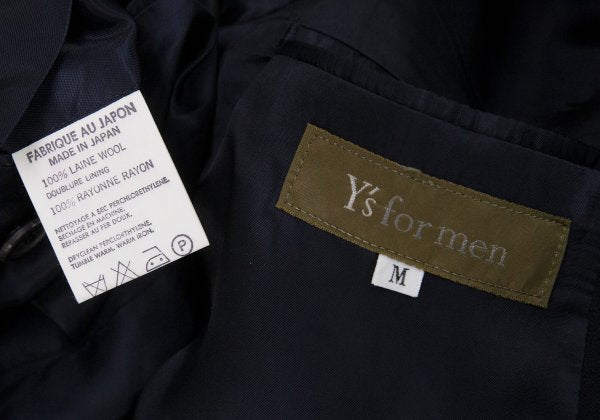 Y's for men 95AW Wool Gabardine Tailored Blazer Navy Size M