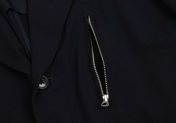 Y's for men Zip Design Wool Gabardine Jacket Navy Size S