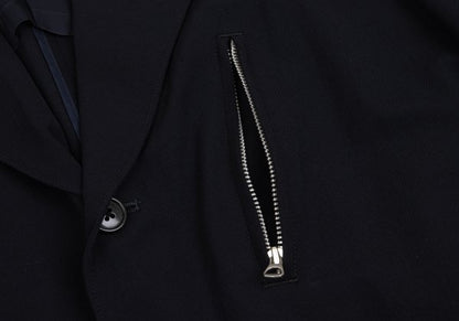 Y's for men Zip Design Wool Gabardine Jacket Navy Size S