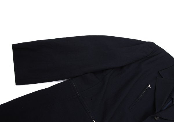 Y's for men Zip Design Wool Gabardine Jacket Navy Size S