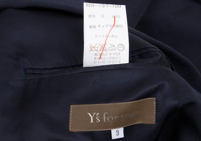 Y's for men Wool Gabardine Tailored Blazer Navy Size 3
