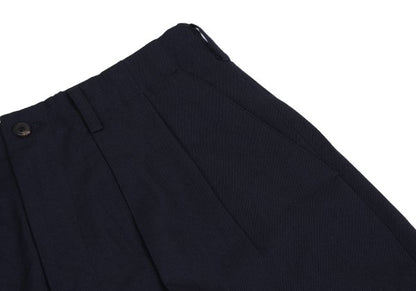 Y's for men Navy Wool Gabardine Tuck Tapered Pants Size 2