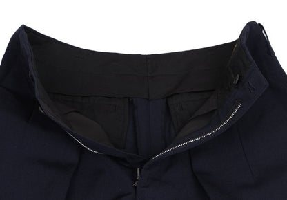 Y's for men Navy Wool Gabardine Tuck Tapered Pants Size 2