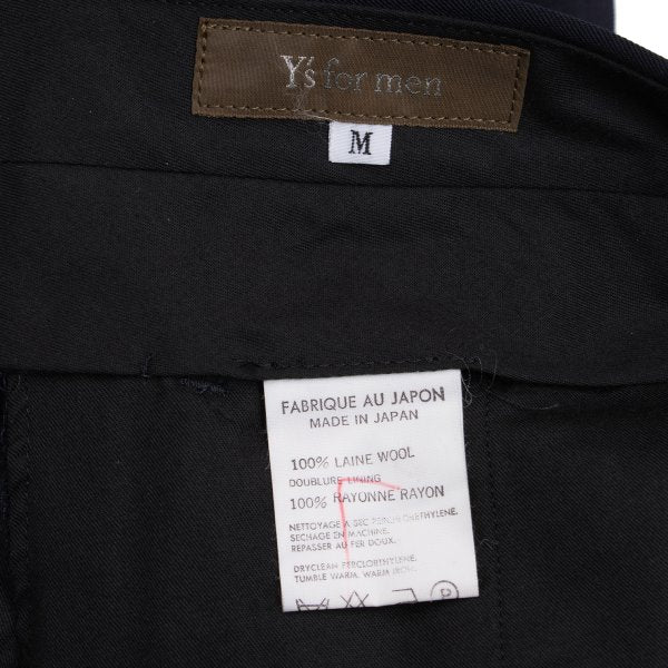 Y's for men Wool Gabardine Tuck Tapered Pants Navy Size M