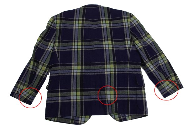 COMME des GARCONS HOMME PLUS Wool Flannel Jacket Navy Size S