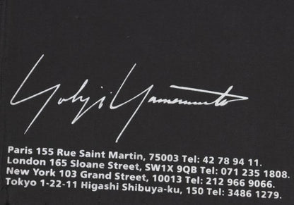Yohji Yamamoto POUR HOMME E-Z GO 1992 Visual Magazine
