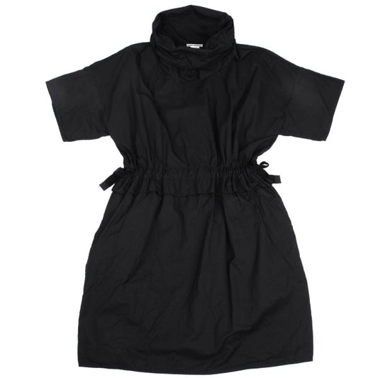 ISSEY MIYAKE 19SS High Neck Short Sleeve Dress Black Size 2