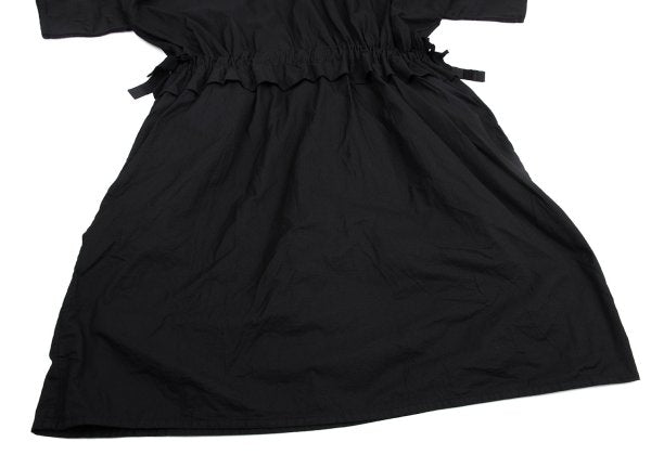 ISSEY MIYAKE 19SS High Neck Short Sleeve Dress Black Size 2