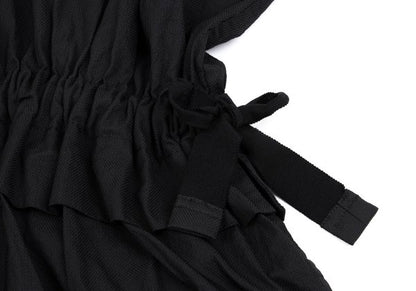 ISSEY MIYAKE 19SS High Neck Short Sleeve Dress Black Size 2